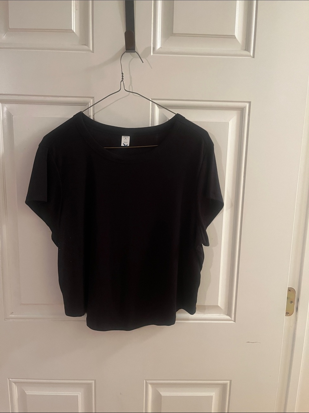 3 Old Navy Women's Crop Tops with Crew Neck - Black, Green, Reddish
